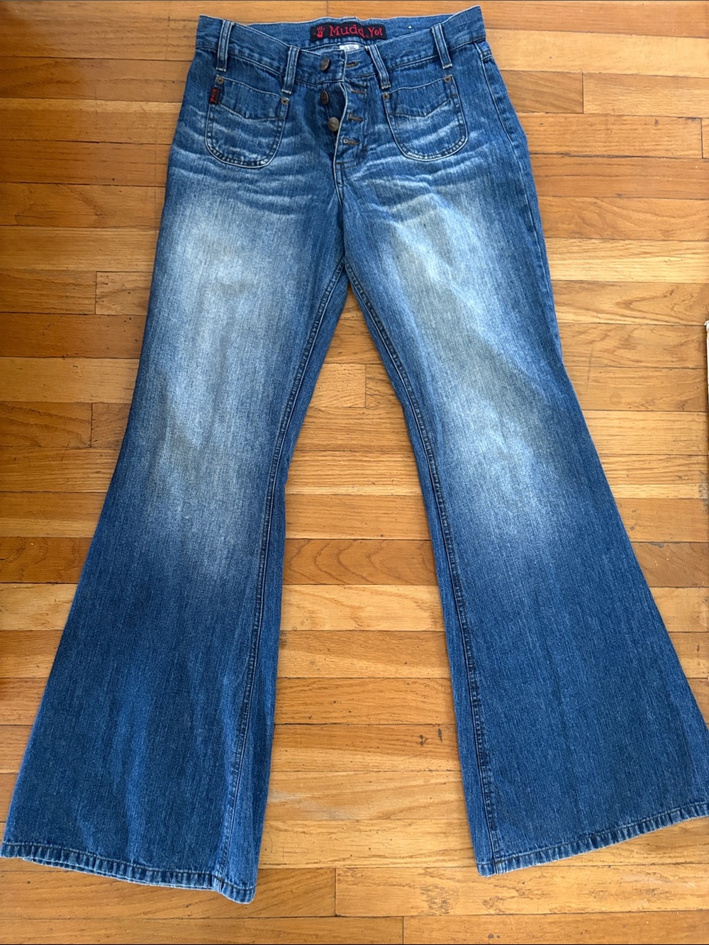 Mudd Blue Flared Wide-Leg Jeans